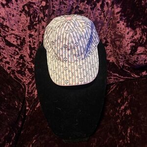 Louis Vuitton Pink and White Monogram Hat